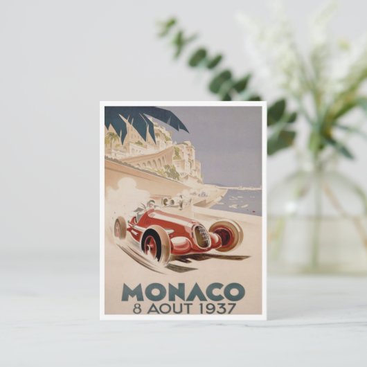  Racing - Grote Prijs van Monaco van 1937  Briefkaart (Staand voorkant)
