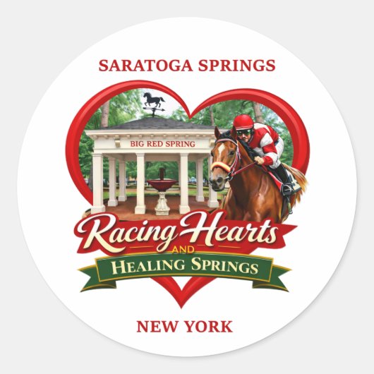 Racing Heart en Genezende Bronnen - Sticker (Voorkant)