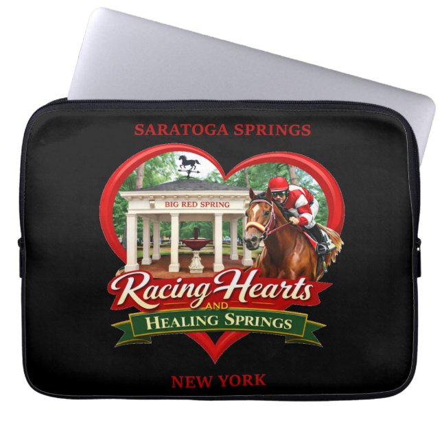 Racing Hearts And Healing Springs - laptophoes Laptop Sleeve (Voorkant)