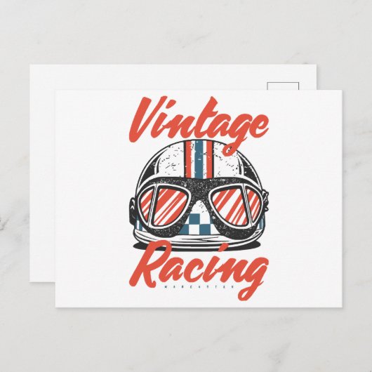 Racing Helmet Briefkaart (Voorkant / Achterkant)