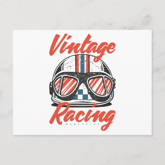 Racing Helmet Feestdagenkaart (Voorkant)