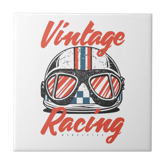 Racing Helmet Tegeltje (Voorkant)