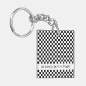 Racing heren Start uw motoren Checker vlag Sleutelhanger (Voorkant Links)