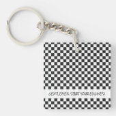 Racing heren Start uw motoren Checker vlag Sleutelhanger (Voorkant)