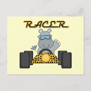 Racing Hippo T-shirts en cadeautjes Briefkaart