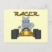 Racing Hippo T-shirts en cadeautjes Briefkaart (Voorkant)