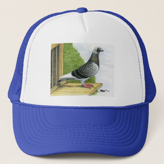 Racing Homer op de landingsbaan Trucker Pet (Voorkant)