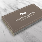 Racing Horse Elegant Plain Brown Visitekaartje