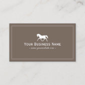 Racing Horse Elegant Plain Brown Visitekaartje (Voorkant)