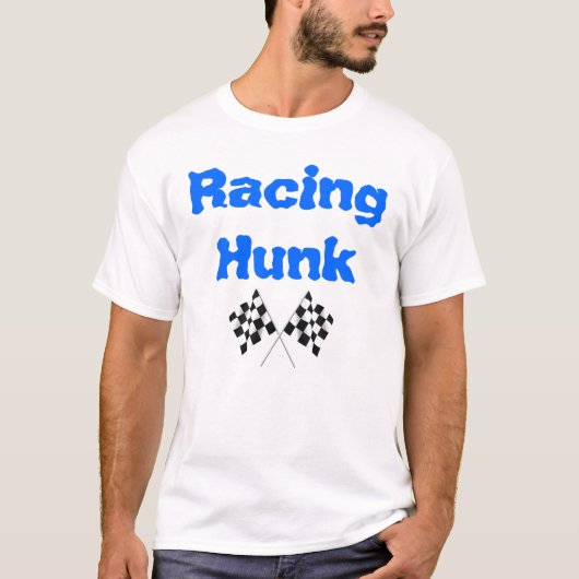 Racing Hunk t-shirt met gecheckte vlag (Voorkant)