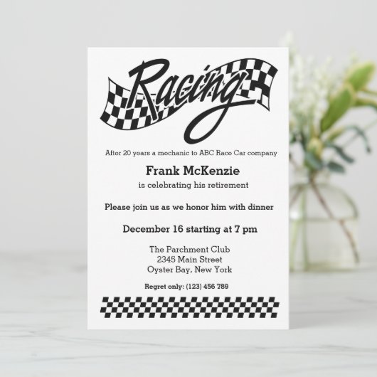 Racing Kaart (Staand voorkant)