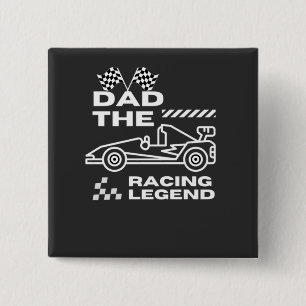 Racing legende vader vaders dag vierkante button 5,1 cm