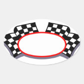 Racing Logo Ovale Sticker (Voorkant)