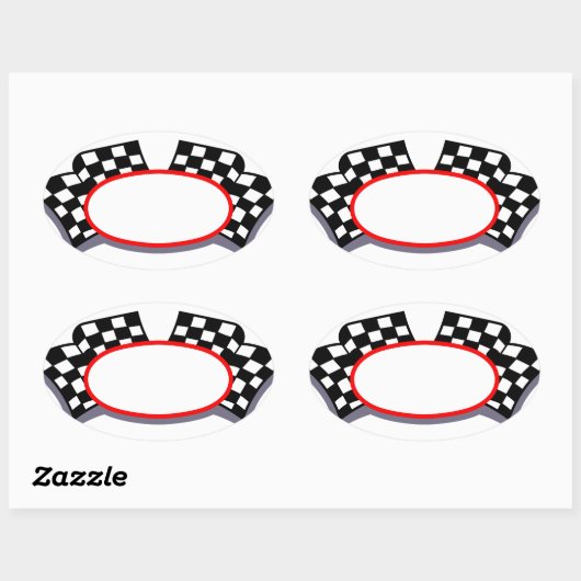 Racing Logo Ovale Sticker (Vel)