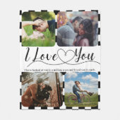 Racing Love Photo Collage Jubileum Valentijn Fleece Deken (Voorkant)