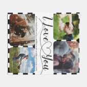 Racing Love Photo Collage Jubileum Valentijn Fleece Deken (Voorkant (Horizontaal))