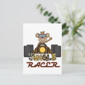 Racing Monkey Tshirts en Gifts Briefkaart (Staand voorkant)