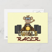 Racing Monkey Tshirts en Gifts Briefkaart (Voorkant / Achterkant)
