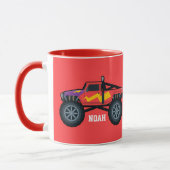 Racing Monster Truck, voor jongens en meisjes Coff Mok (Links)