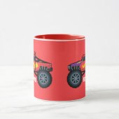 Racing Monster Truck, voor jongens en meisjes Coff Mok (Midden)