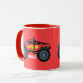 Racing Monster Truck, voor jongens en meisjes Coff Mok (Voorkant links)