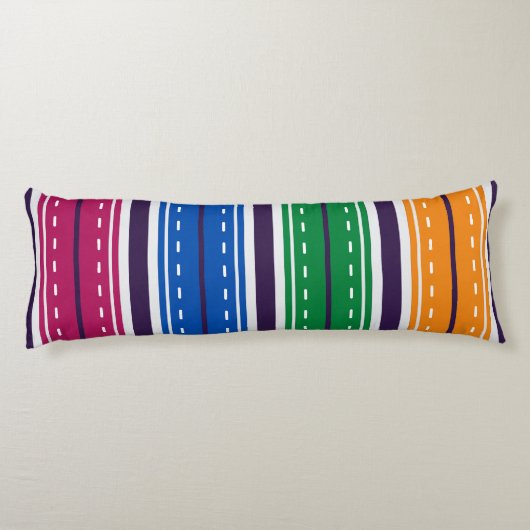 Racing Multicolour Cartoon Kinder Body Kussen (Achterkant)