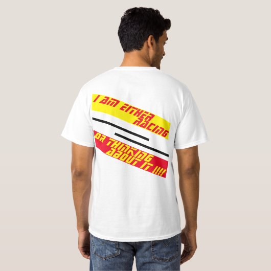 Racing of denken erover t-shirt (Achterkant volledig)