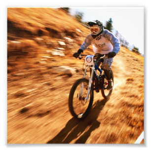 Racing Offroad Dirtbike Foto Afdruk