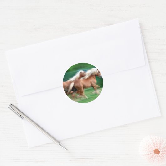 Racing Palomino Horses Sticker (Envelop)