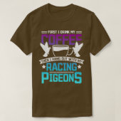 Racing Pigeons Coffee T-shirt (Design voorkant)