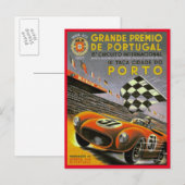  RACING - PORTUGAL GRAND PRIX 1955 BRIEFKAART (Voorkant / Achterkant)