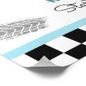 Racing Race Car Two Fast Curious Boy Welcome Poste Poster (Hoek)