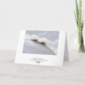 Racing ratten skiën afdaling leuk unieke rat kunst kaart (Achterkant)