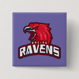 Racing Ravens Vierkante Button 5,1 Cm