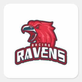 Racing Ravens Vierkante Sticker