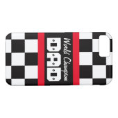 Racing Red Black world champion dad iphone case (Achterkant (Horizontaal))