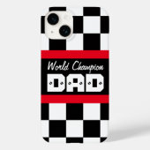 Racing Red Black world champion dad iphone case (Achterkant)