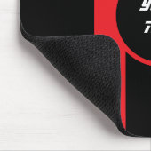 Racing Red Double Stripes Sports Custom Muismat (Hoek)