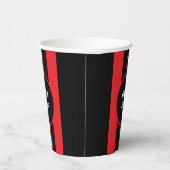 Racing Red Double Stripes Sports Papieren Bekers (Rechts)