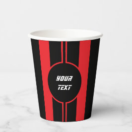 Racing Red Double Stripes Sports Papieren Bekers