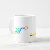 Racing regenboogharten koffiemok (Voorkant links)