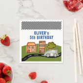 Racing Road House Custom Name Birthday Servet (Insitu)