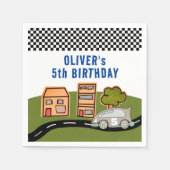 Racing Road House Custom Name Birthday Servet (Voorkant)