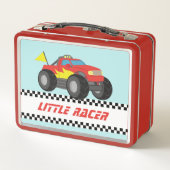 Racing Rode Monster Truck Jongens Gepersonaliseerd (Achterkant)