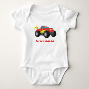 Racing Rode Monstertruck, voor Baby Jongens Romper