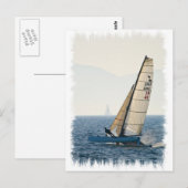 Racing Sailboat Briefkaart (Voorkant / Achterkant)