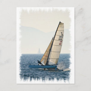 Racing Sailboat Briefkaart