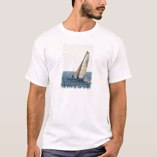 Racing Sailboat Mannen T-Shirt (Voorkant)