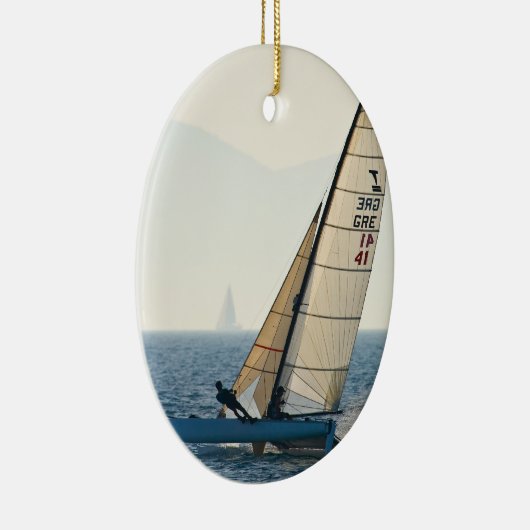 Racing Sailboat Ornament (Rechts)