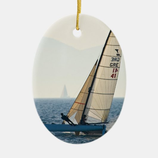 Racing Sailboat Ornament (Voorkant)